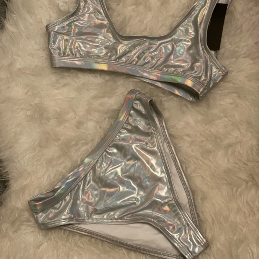 Fashion Nova Metallic Like Swimsuit
